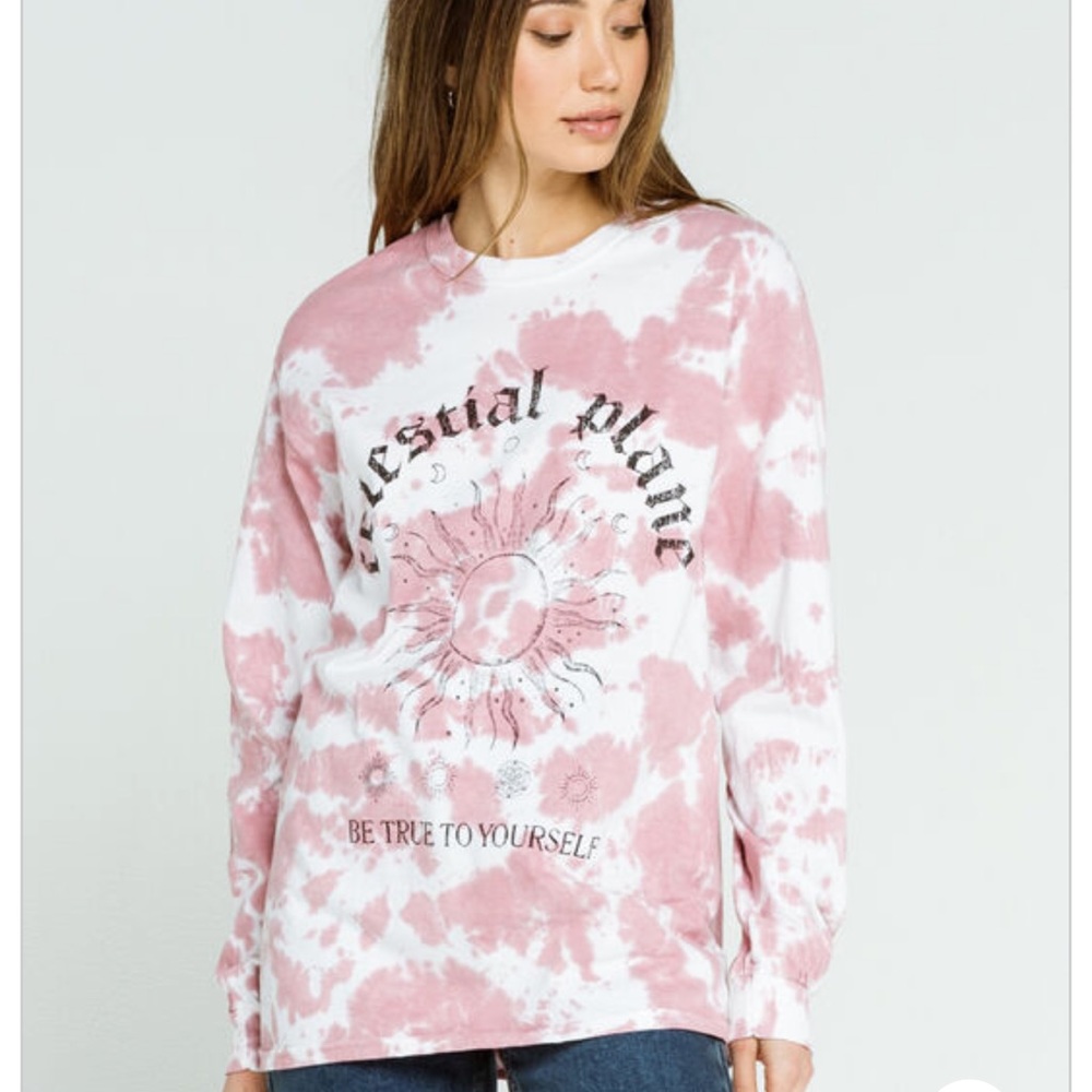 NWT BDG Urban Outfitters Celestial Plane Long Sleeve Tee - Picture 1 of 4